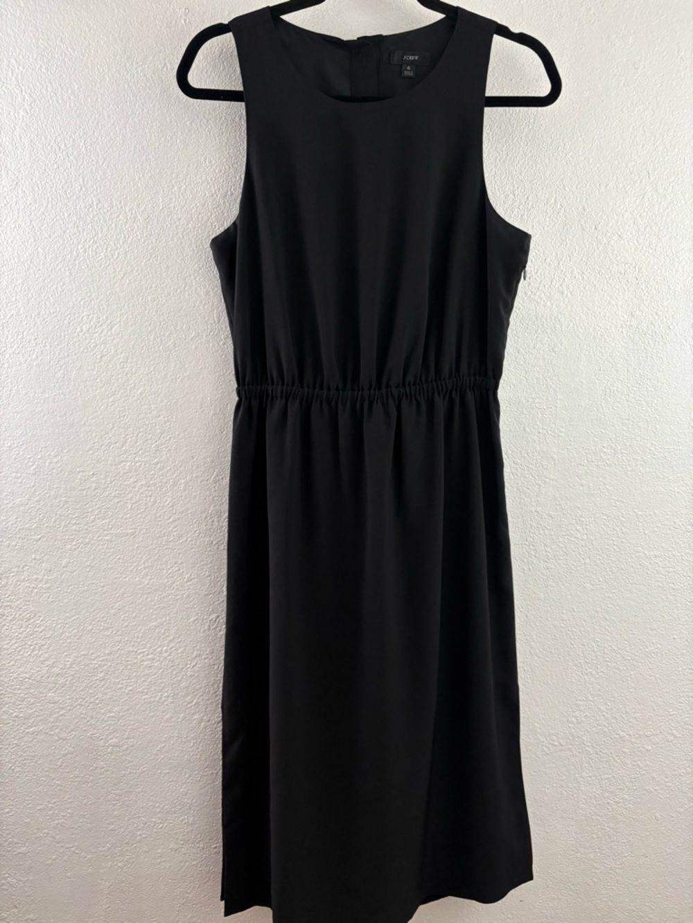 J.Crew sleeves black Button-Back Midi Dress size 6